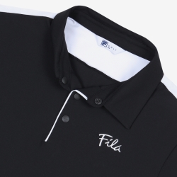 Fila Golf Made Of Erie - Miesten Poolopaita - Mustat | FI-72682